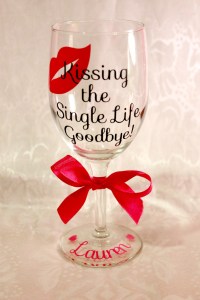 Kiss the Single Life Glass